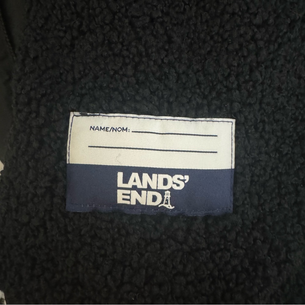 [|NWOT|] Lands' End—Black Hooded Puffer Jacket - Picture 6 of 8